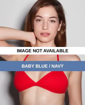 4310 American Apparel Baby Rib Bikini Bra Baby Blue / Navy