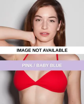 4310 American Apparel Baby Rib Bikini Bra Pink / Baby Blue
