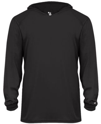 Badger Sportswear 2105 B-Core Long Sleeve Youth Ho in Black