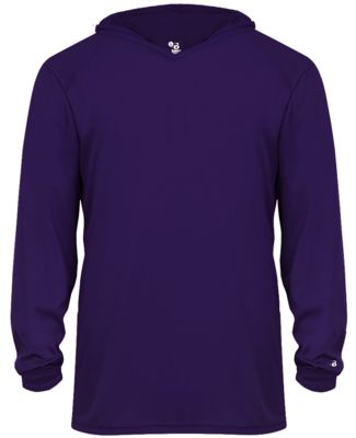 Badger Sportswear 2105 B-Core Long Sleeve Youth Ho in Purple