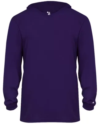 Badger Sportswear 2105 B-Core Long Sleeve Youth Ho in Purple