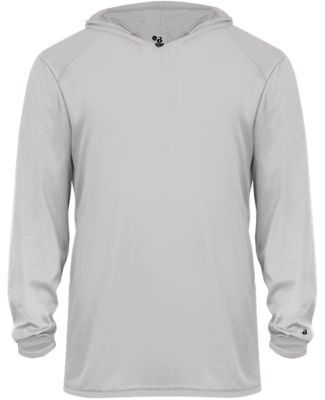 Badger Sportswear 2105 B-Core Long Sleeve Youth Ho in Silver