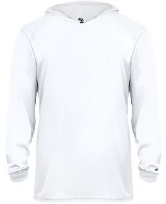 Badger Sportswear 2105 B-Core Long Sleeve Youth Ho in White