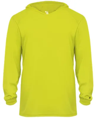 Badger Sportswear 2105 B-Core Long Sleeve Youth Ho in Safety yellow