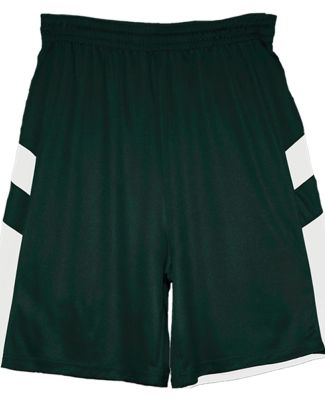 Badger Sportswear 2266 B-Pivot Rev. Youth Shorts Forest/ White