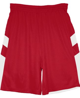 Badger Sportswear 2266 B-Pivot Rev. Youth Shorts Red/ White