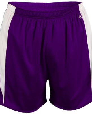 Badger Sportswear 2273 Stride Youth Shorts Purple/ White