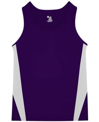 Badger Sportswear 2667 Stride Youth Singlet Purple/ White