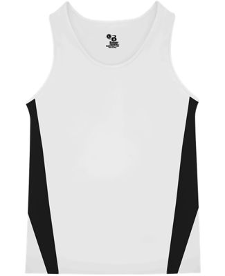 Badger Sportswear 2667 Stride Youth Singlet White/ Black
