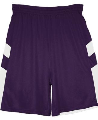 Badger Sportswear 7266 B-Pivot Rev. Shorts Purple/ White