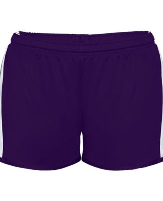 Badger Sportswear 7274 Stride Women's Shorts Purple/ White