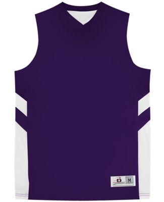 Badger Sportswear 8566 B-Pivot Rev. Tank Purple/ White