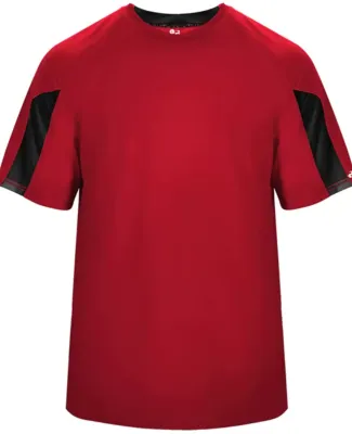 Badger Sportswear 2176 Striker Youth Tee Red/ Black