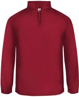 Badger Sportswear 2480 Youth Quarter Zip Poly Flee Red