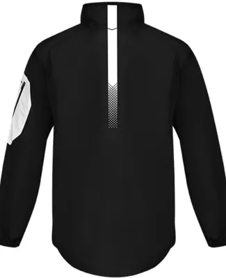 Badger Sportswear 7641 Sideline Long Sleeve Pullov in Black/ white