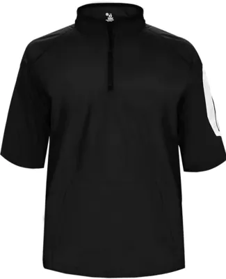 Badger Sportswear 7642 Sideline Short Sleeve Pullo Black/ White