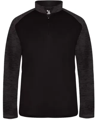Badger Sportswear 4177 Sport Tonal Blend Quarter-Z Black/ Black Tonal Blend
