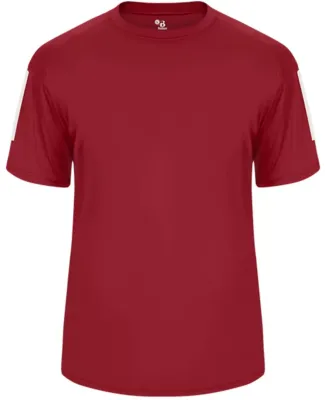 Badger Sportswear 4126 Sideline Short Sleeve T-Shi in Red/ white