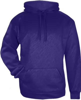 Badger Sportswear 1431 Line Embossed Hooded Pullov Purple Line Embossed