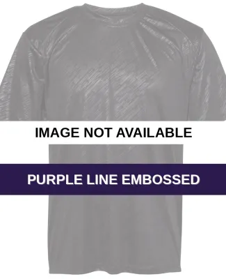 Badger Sportswear 4131 Line Embossed Short Sleeve  Purple Line Embossed