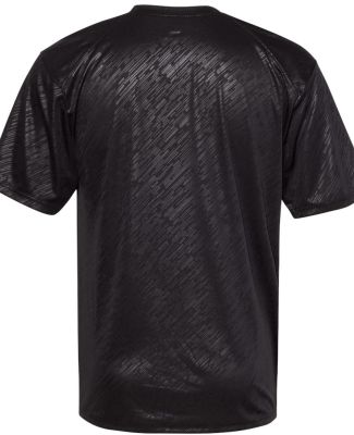 Badger Sportswear 4131 Line Embossed Short Sleeve  in Black line embossed