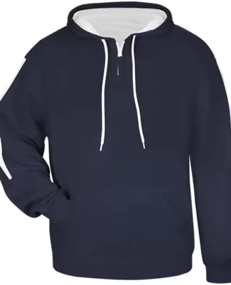 Badger Sportswear 1456 Sideline Fleece Hoodie Navy/ White