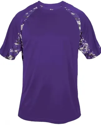 Badger Sportswear 2140 Digital Camo Youth Hook T-S Purple