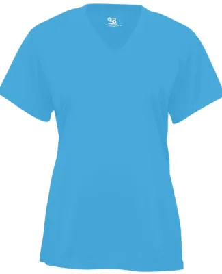 Badger Sportswear 2162 B-Core Girl's V-Neck T-Shir Columbia Blue