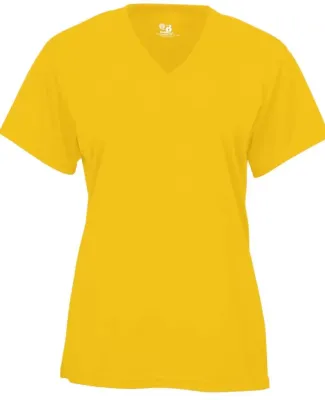 Badger Sportswear 2162 B-Core Girl's V-Neck T-Shir Gold