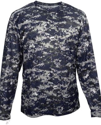 Badger Sportswear 2184 Digital Camo Youth Long Sle in Navy digital