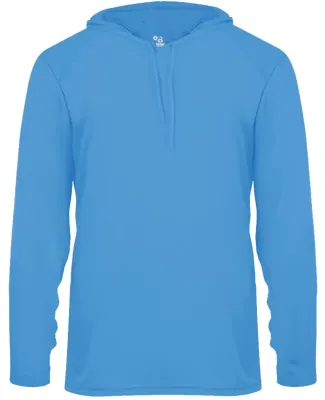Badger Sportswear 4105 B-Core Long Sleeve Hooded T in Columbia blue