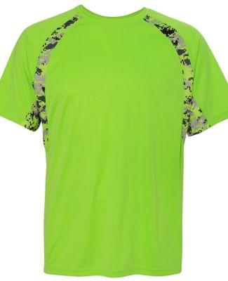 Badger Sportswear 4140 Digital Camo Hook T-Shirt in Lime/ lime digital
