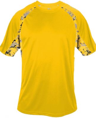 Badger Sportswear 4140 Digital Camo Hook T-Shirt in Gold/ gold