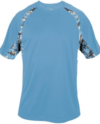 Badger Sportswear 4140 Digital Camo Hook T-Shirt in Columbia blue/ columbia blue