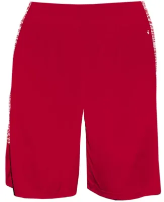 Badger Sportswear 4195 Blend Panel Shorts Red/ Red Blend