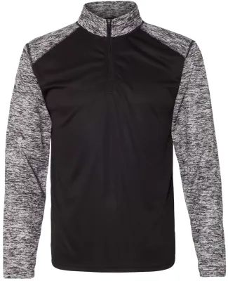 Badger Sportswear 4197 Blend Sport Quarter-Zip Black/ Black Blend