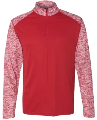 Badger Sportswear 4197 Blend Sport Quarter-Zip Red/ Red Blend