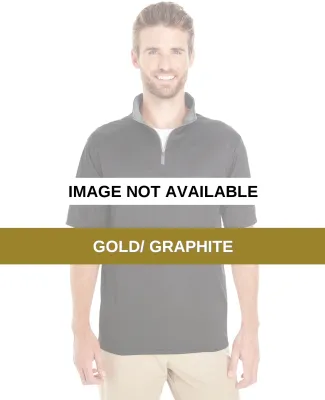Badger Sportswear 4199 B-Core Short Sleeve 1/4 Zip Gold/ Graphite