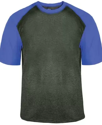 Badger Sportswear 4341 Pro Heather Sport T-Shirt Carbon Heather/ Royal