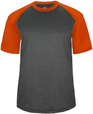 Badger Sportswear 4341 Pro Heather Sport T-Shirt Carbon Heather/ Burnt Orange
