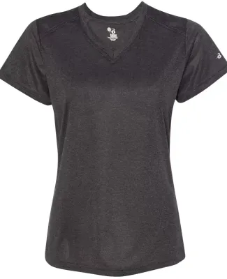 Badger Sportswear 4362 Pro Women's Heather V-Neck  Carbon Heather