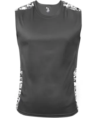 Badger Sportswear 4532 Digital Camo Battle Sleevel in Graphite/ graphite