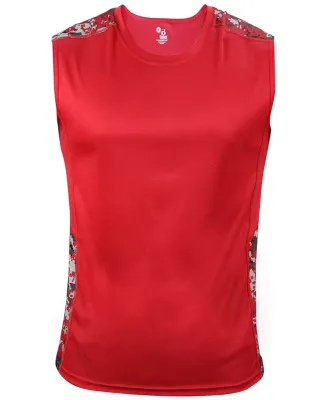 Badger Sportswear 4532 Digital Camo Battle Sleevel in Red/ red
