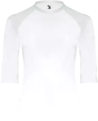 Badger Sportswear 4627 Pro-Compression Half-Sleeve White