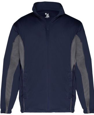 Badger Sportswear 7703 Brushed Tricot Drive Jacket Navy/ Graphite