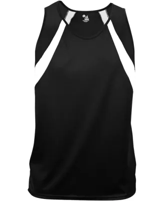Badger Sportswear 8661 B-Core Aero Singlet Black/ White