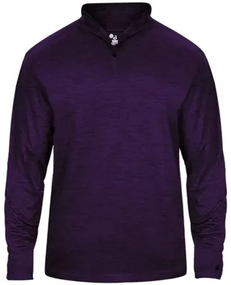 Badger Sportswear 2174 Youth Tonal Blend 1/4 Zip Purple Tonal Blend