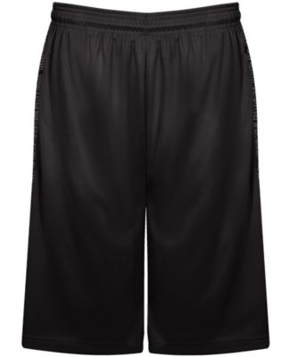 Badger Sportswear 4168 Tonal Blend Panel Shorts in Black/ black
