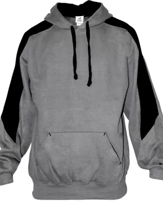 Badger Sportswear 1265 Saber Hooded Sweatshirt Oxford/ Black