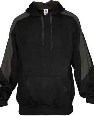 Badger Sportswear 1265 Saber Hooded Sweatshirt Black/ Charcoal